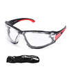 Anti-Fog Safety Glasses for Dusty Worksites Foam-Lined | ANSI Z87.1 & EN166 SG037 Red