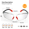 High-clarity Vision Industrial Safety Glasses SG003 Orange