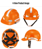 Hi-Vis Vented Safety Helmet with Reflective Strips