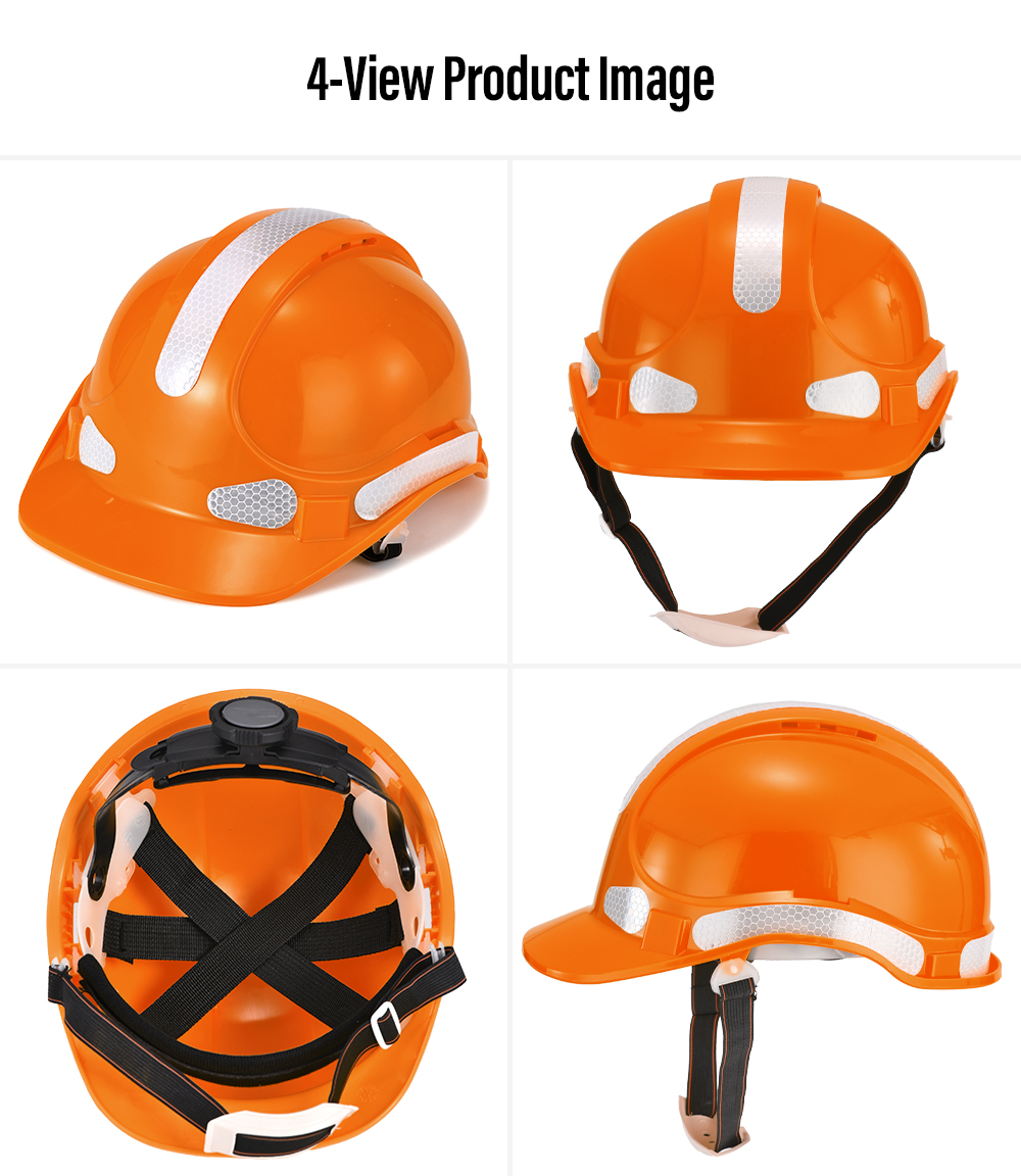 Hi-Vis Vented Safety Helmet with Reflective Strips