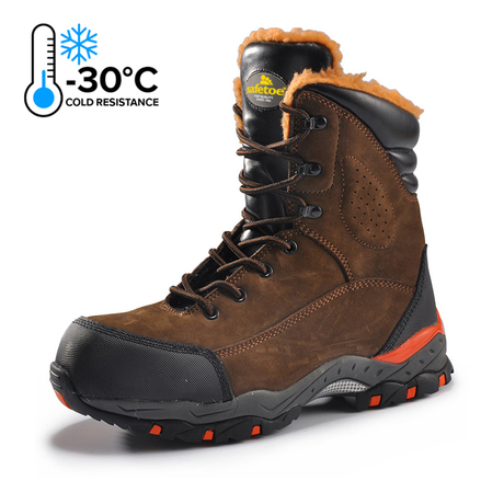 Insulated Fur Lined Rigger Winter Steel Toe Safety Work Boots H-9537 Winter