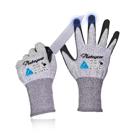 Construction Work Gloves Cut Resistant Safety Work Gloves PD8045 Black