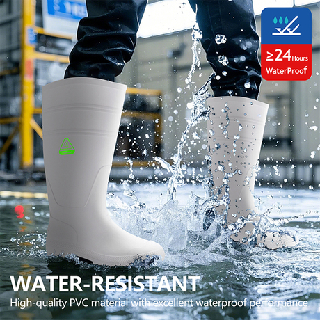 Food Industry PVC Rain Boots W-6036 White
