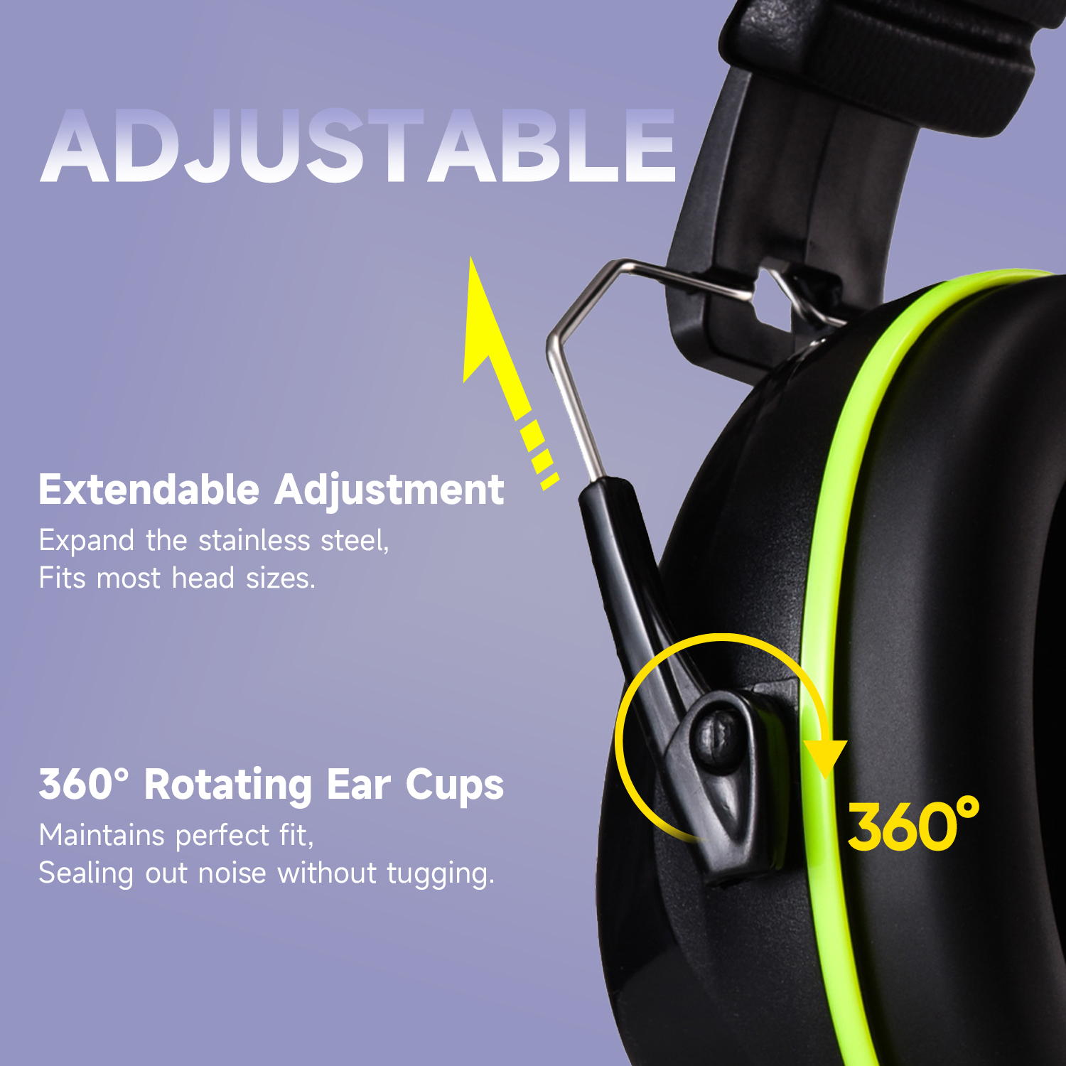 ABS Hearing Protection Ear Muffs Protective Ear Muffs Ready Stock FM-1B