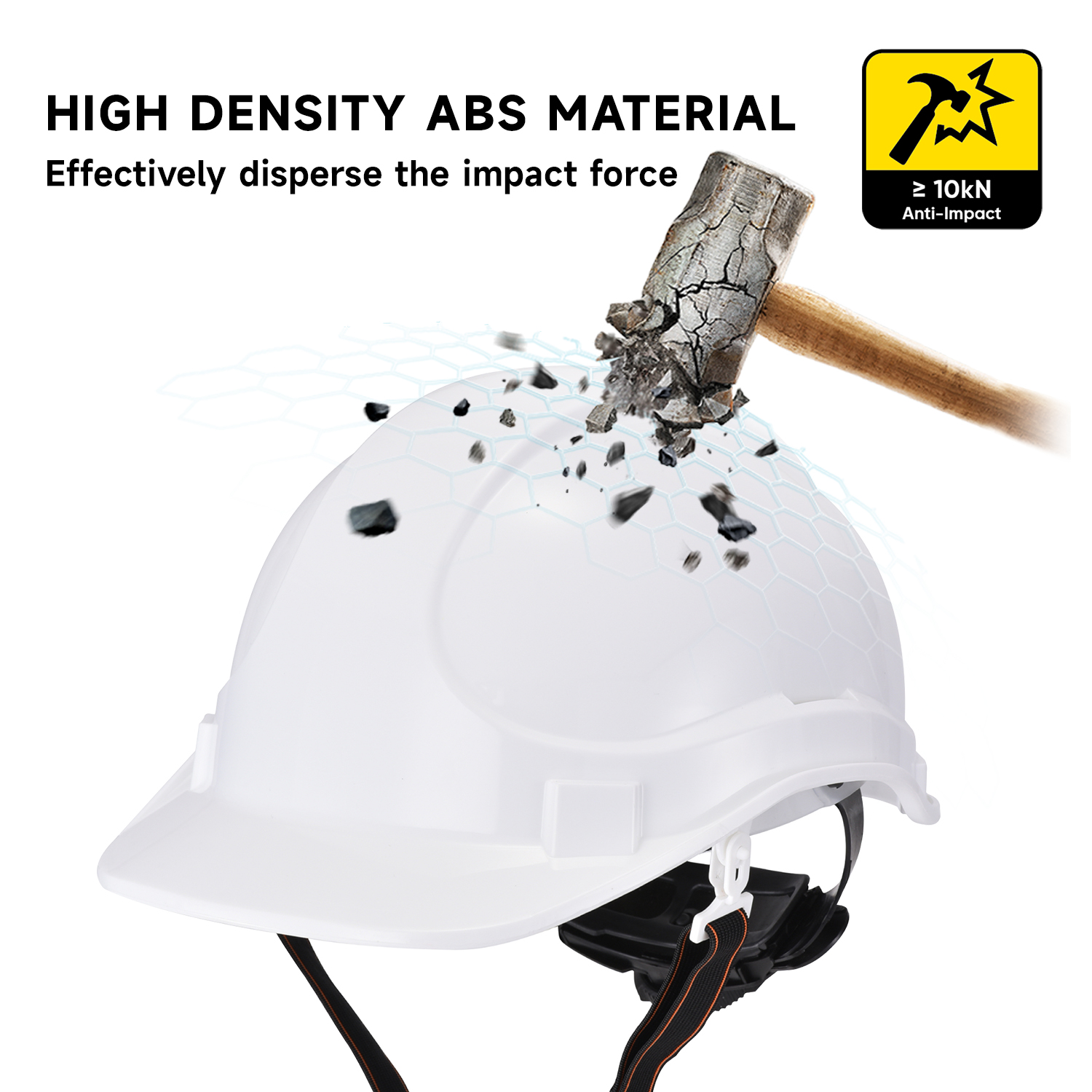 Construction Hard Hat Helmets W-018 White