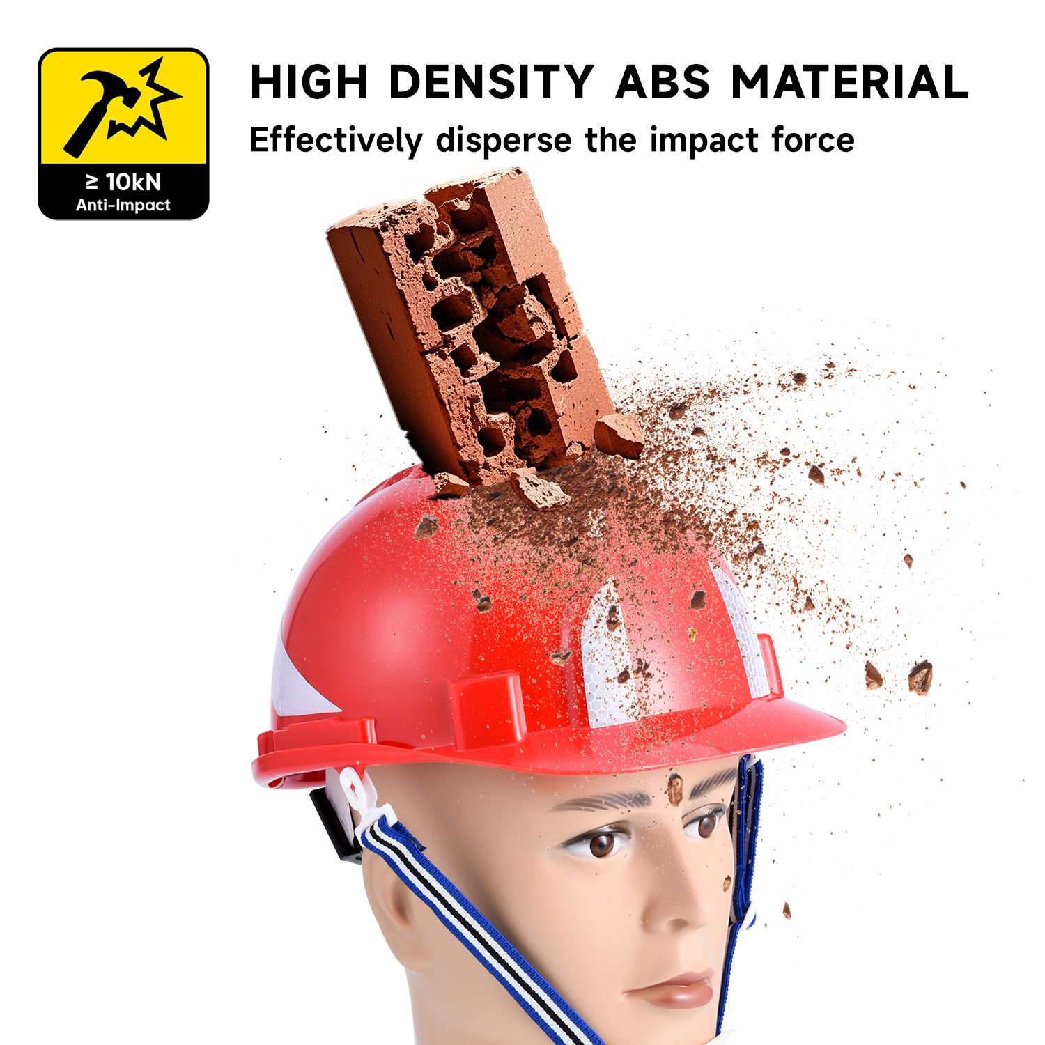 Red Safety Helmet for Construction W-036