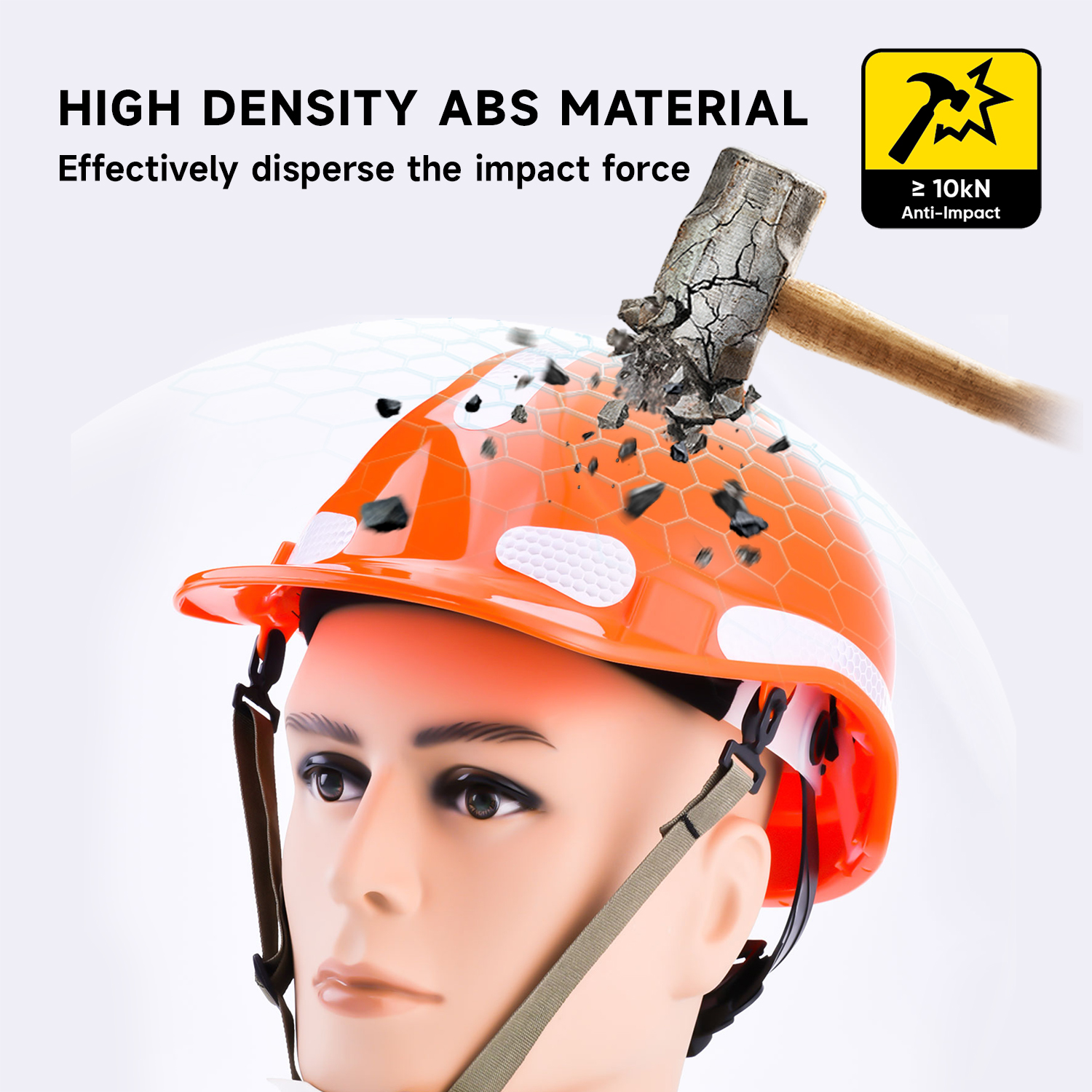 Adjustable Rotary Knob Work Helmets W-018 Orange