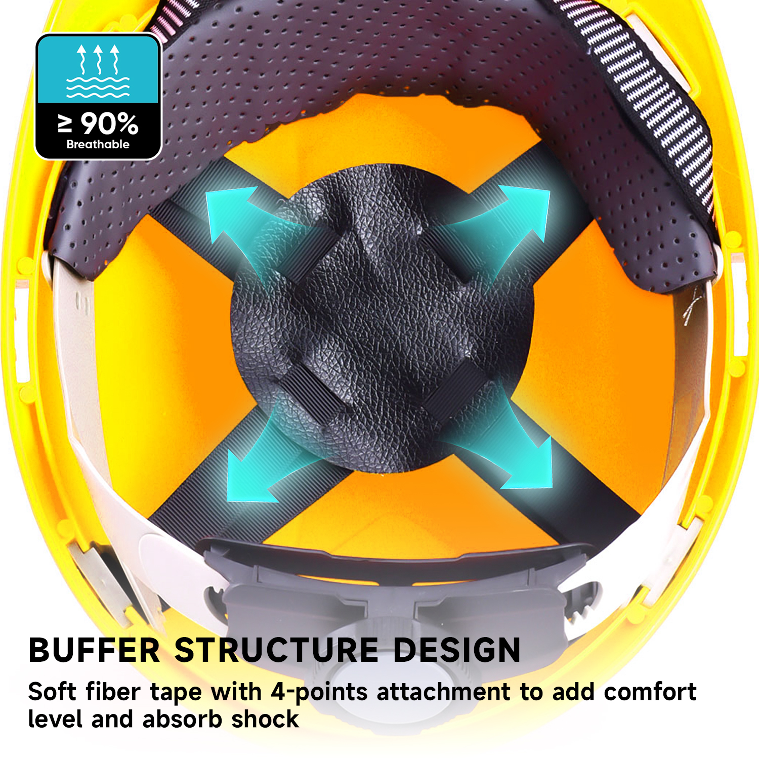 Yellow ABS Safety Helmets W-003