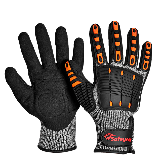 Ready Stock Anti-Cut Mechanical Work Gloves TPR9004 Orange
