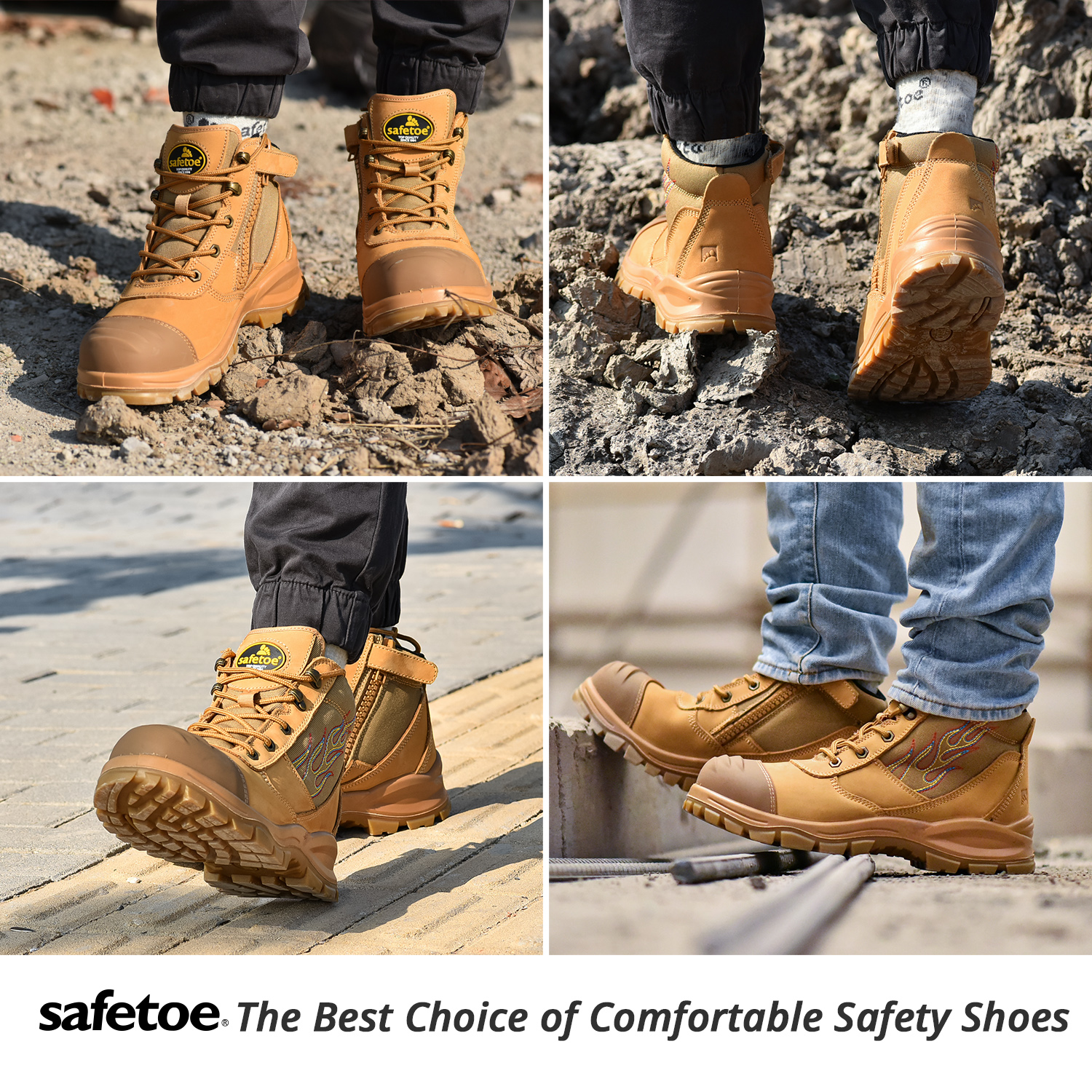 Zip Design Safety Boots M-8501