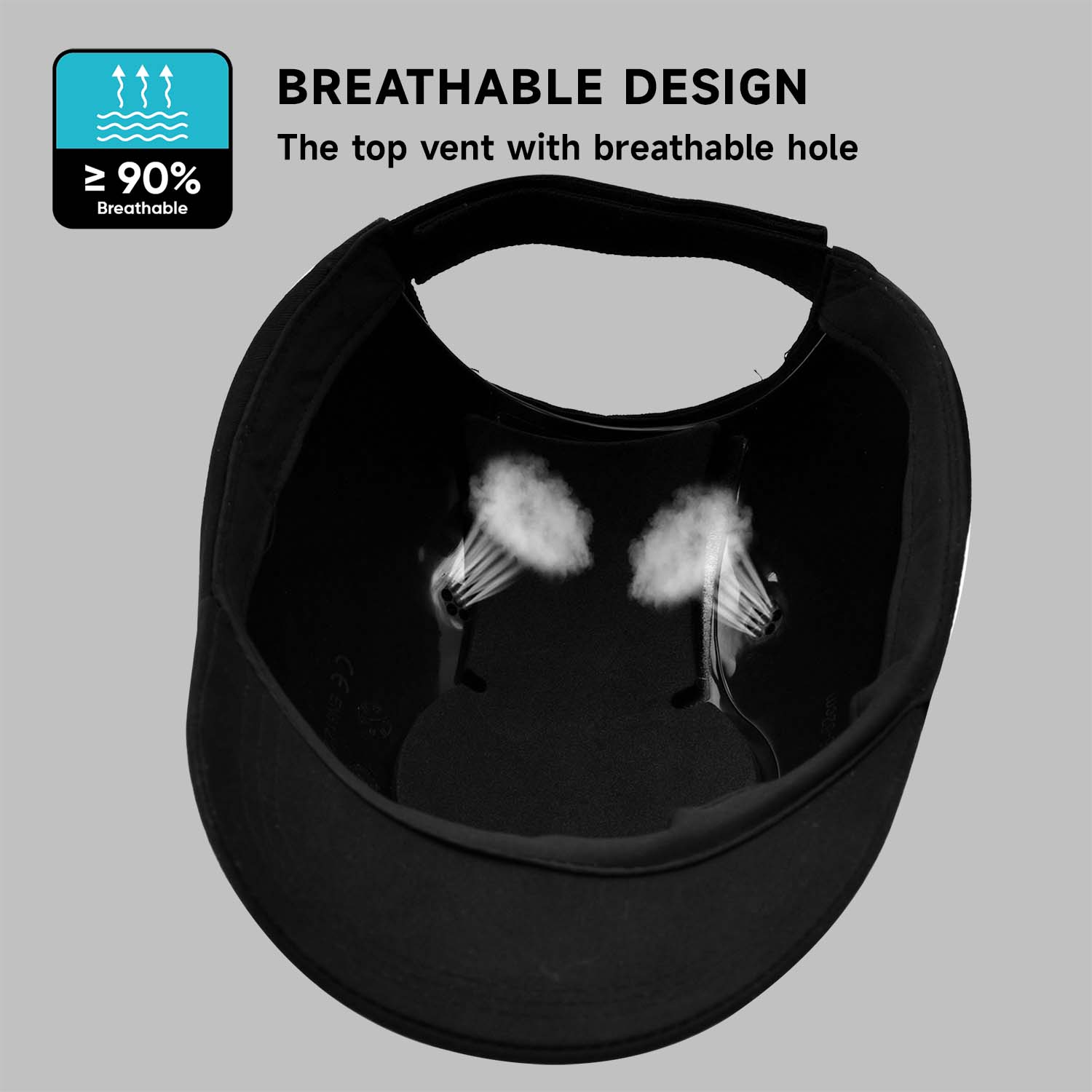 Baseball Design Safety Cap WH001 Black