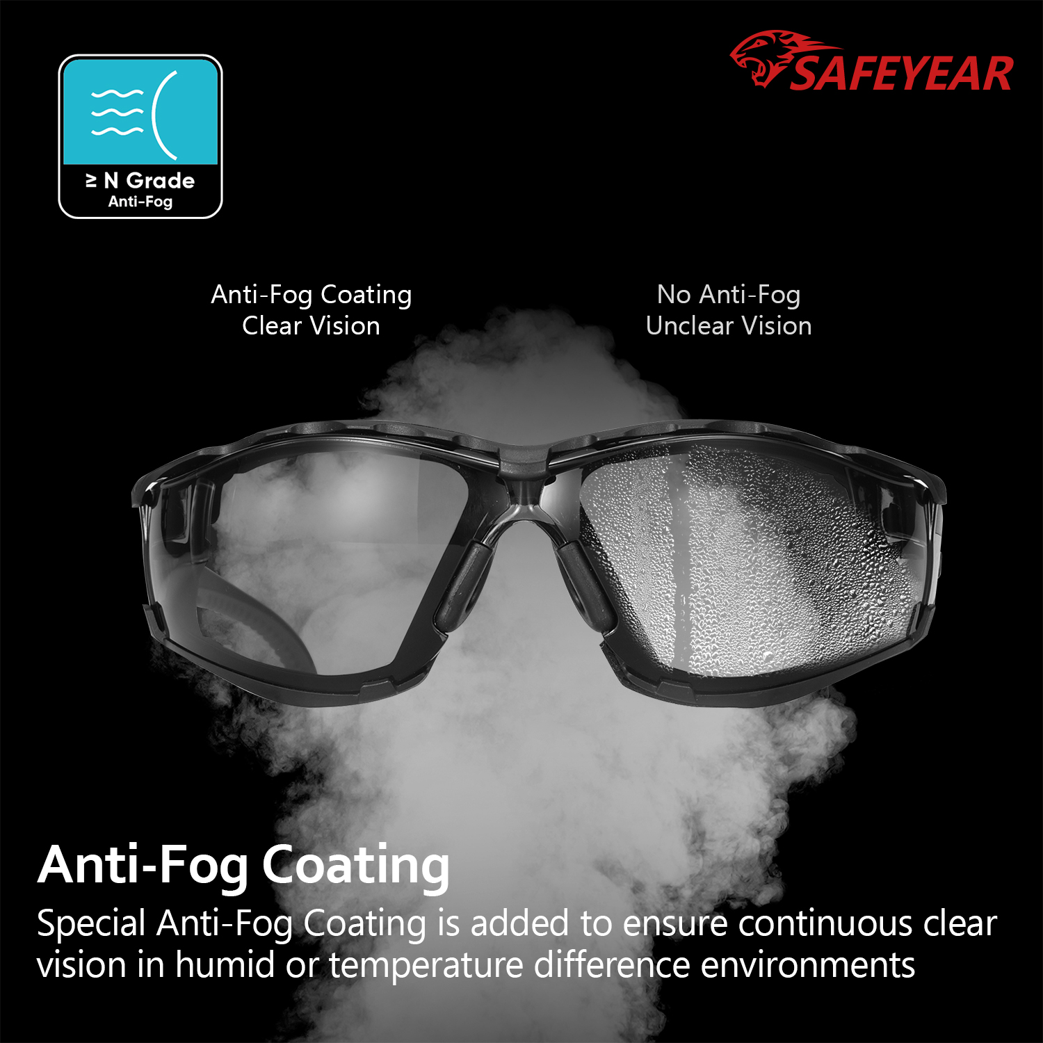 Ready Stock Protective Safety Glasses For Women SG037 Black