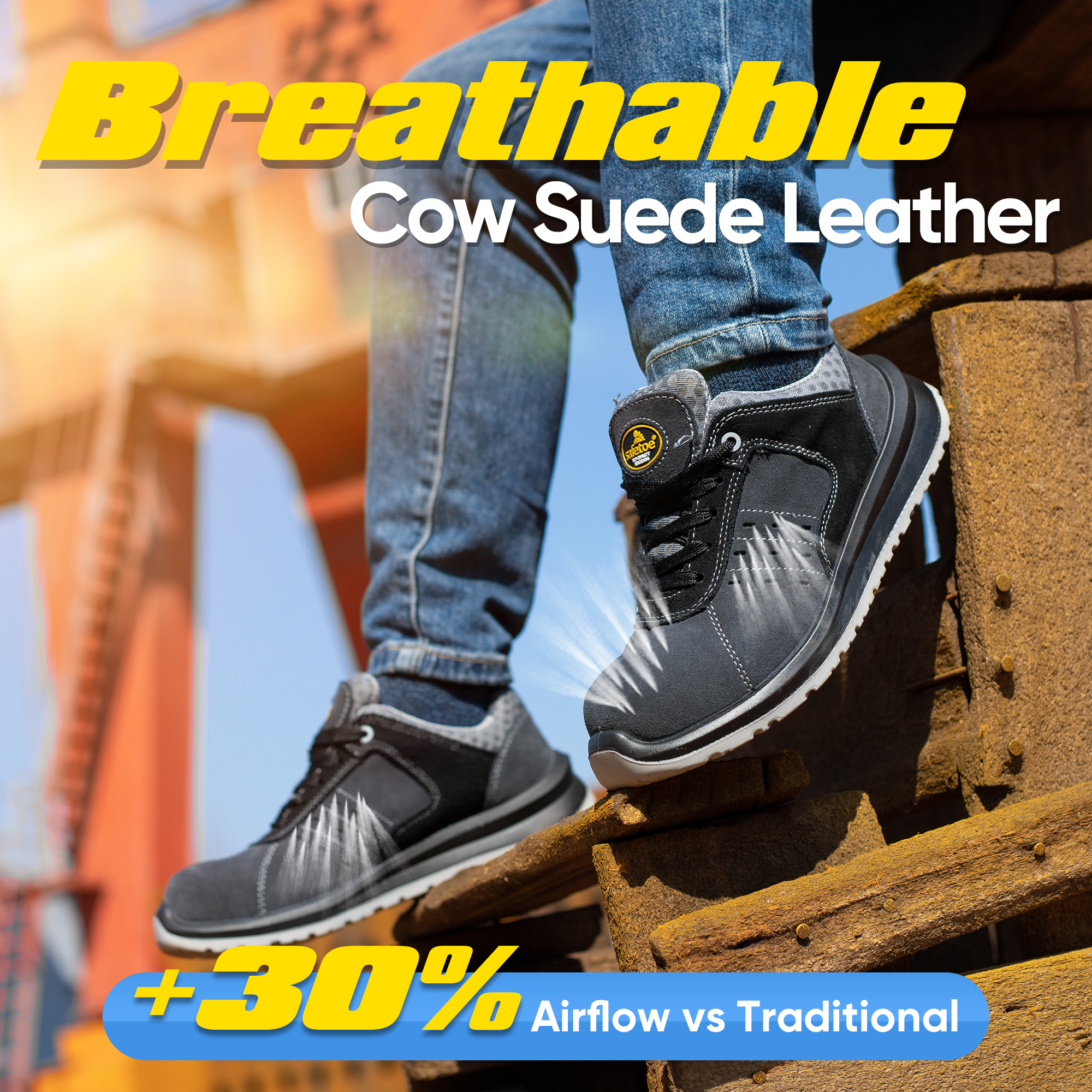 Light Weight Metal Free Work Shoes L-7331 