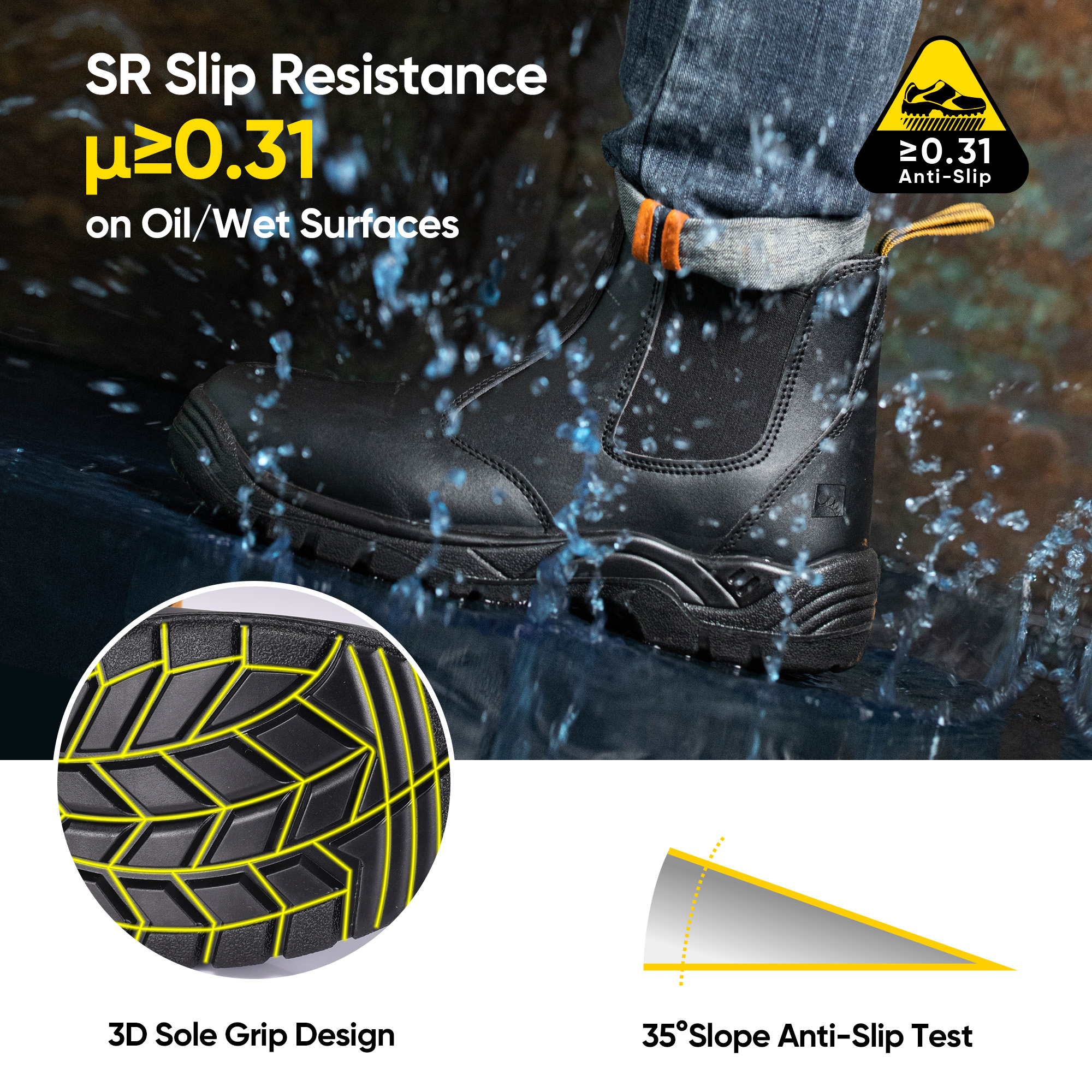 Site Black Protective safety boots