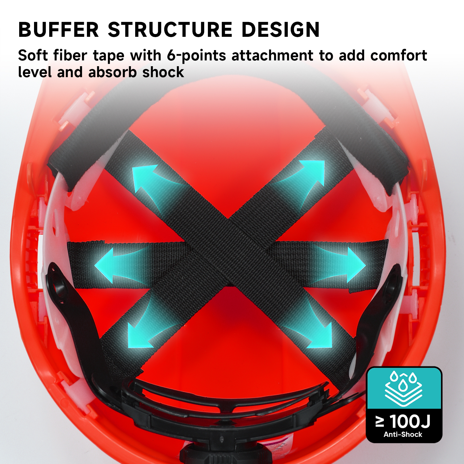 Red Construction Work Helmet W-002 