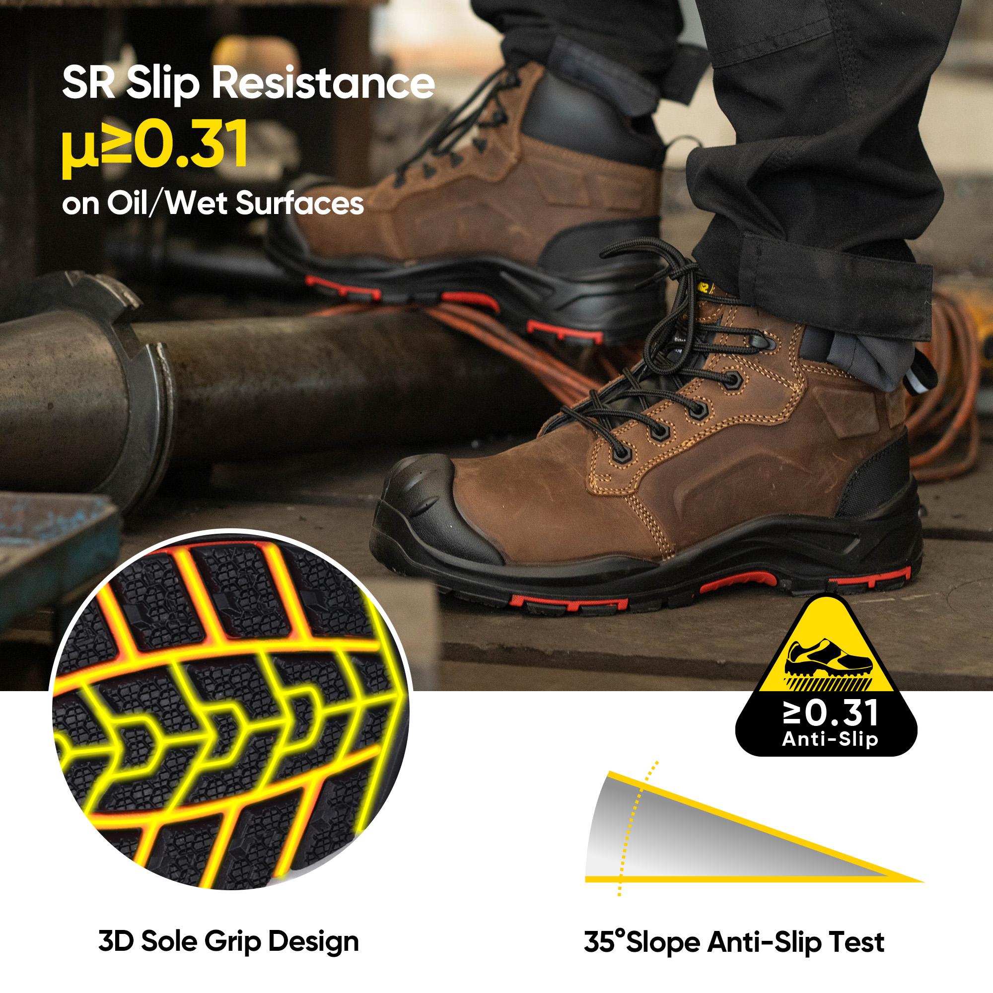 Work Safety Boots Superior Oil & Slip Resistant M-8552