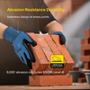 Construction Work Gloves Cut Resistant Safety Work Gloves PD8045 Blue