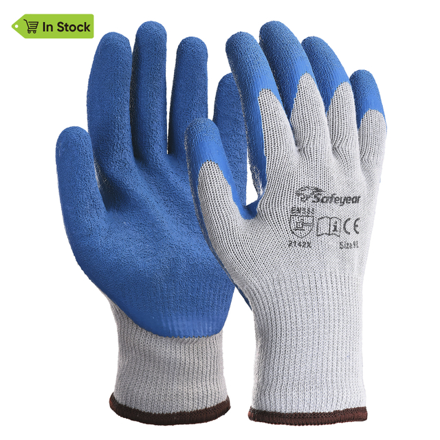 Latex Coated Safety Work Gloves LY-3013 Blue