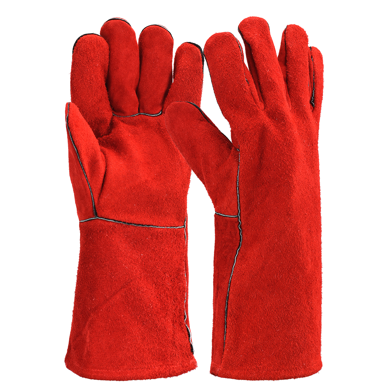 Welder Leather Work Gloves S-H24 Red