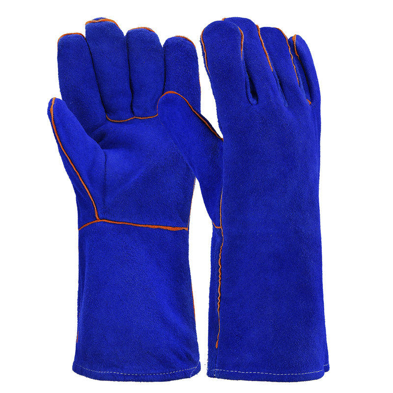 Welder Leather Work Gloves S-H24 Blue
