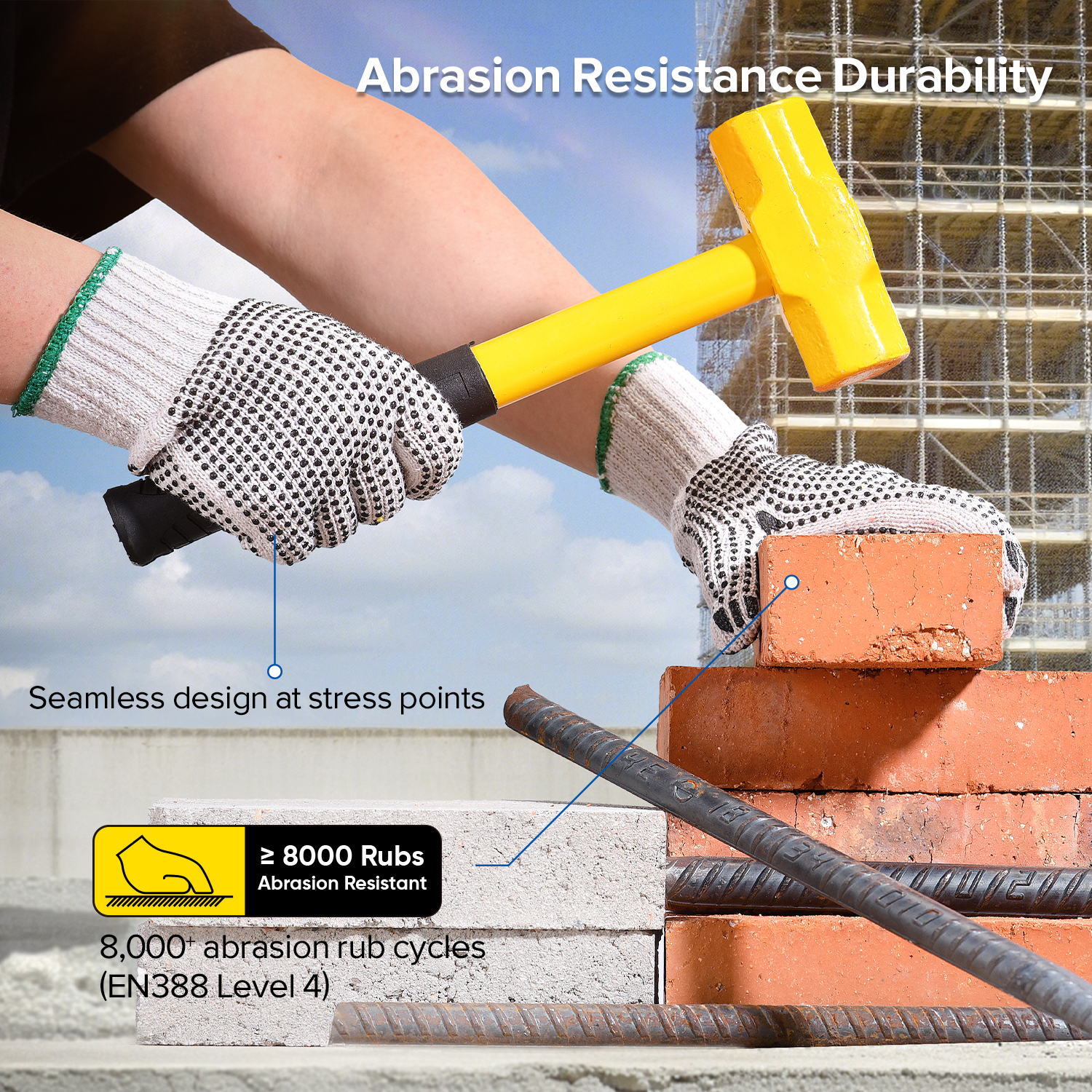 PVC Dots Safety Working Gloves FL-7259