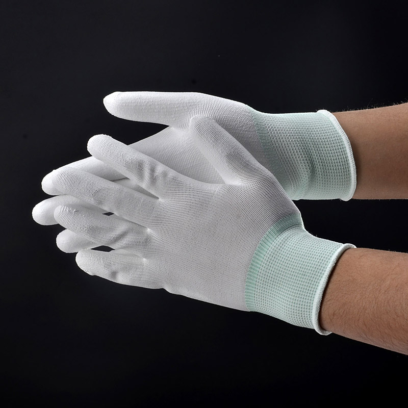 PU Coated Safety Work Gloves PN8003 White