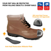 Men's Low Rain Boots W-6050 Brown SteelGuarder
