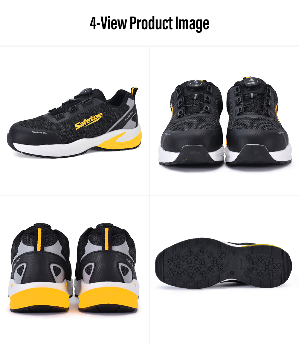 Aluminum Toe Summer Working Safety Shoes Anti-Slip for Logistics Workers L-7609 Yellow