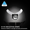 Underground Utility Safety Helmet with Headlamp and Reflective Strips