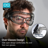OTG Anti-Fog Safety Goggles with Adjustable Strap | ANSI Z87.1 & EN166
