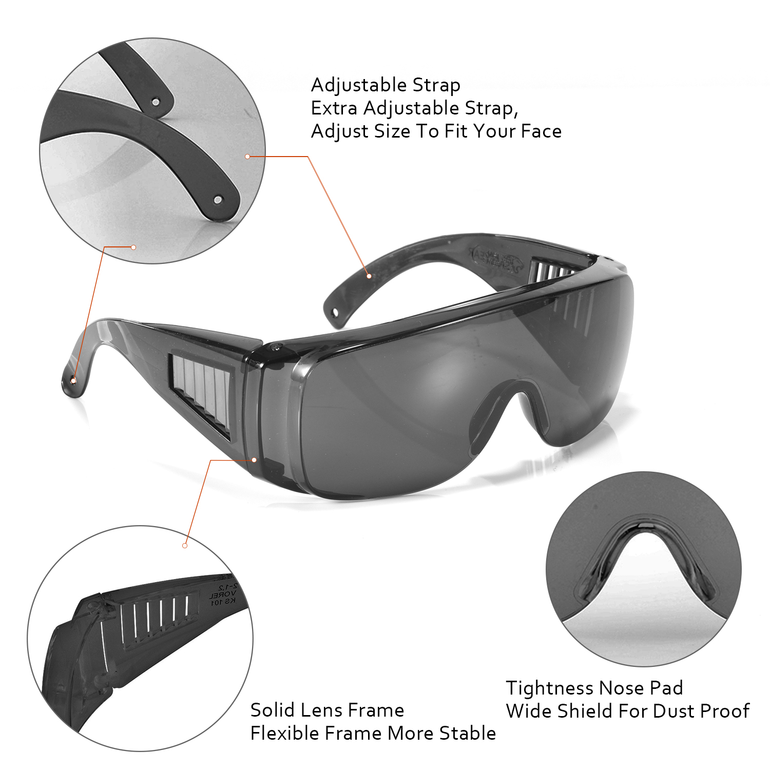 OTG Safety Glasses That Fit Over Prescription Glasses | ANSI Z87.1 & EN166 SG035