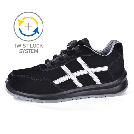 Sporty Metal Free S1P Safety Shoes with Twist Lock System L-7329