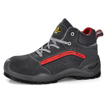 Cow Suede Leather S1P Work Boots M-8377 grey from China