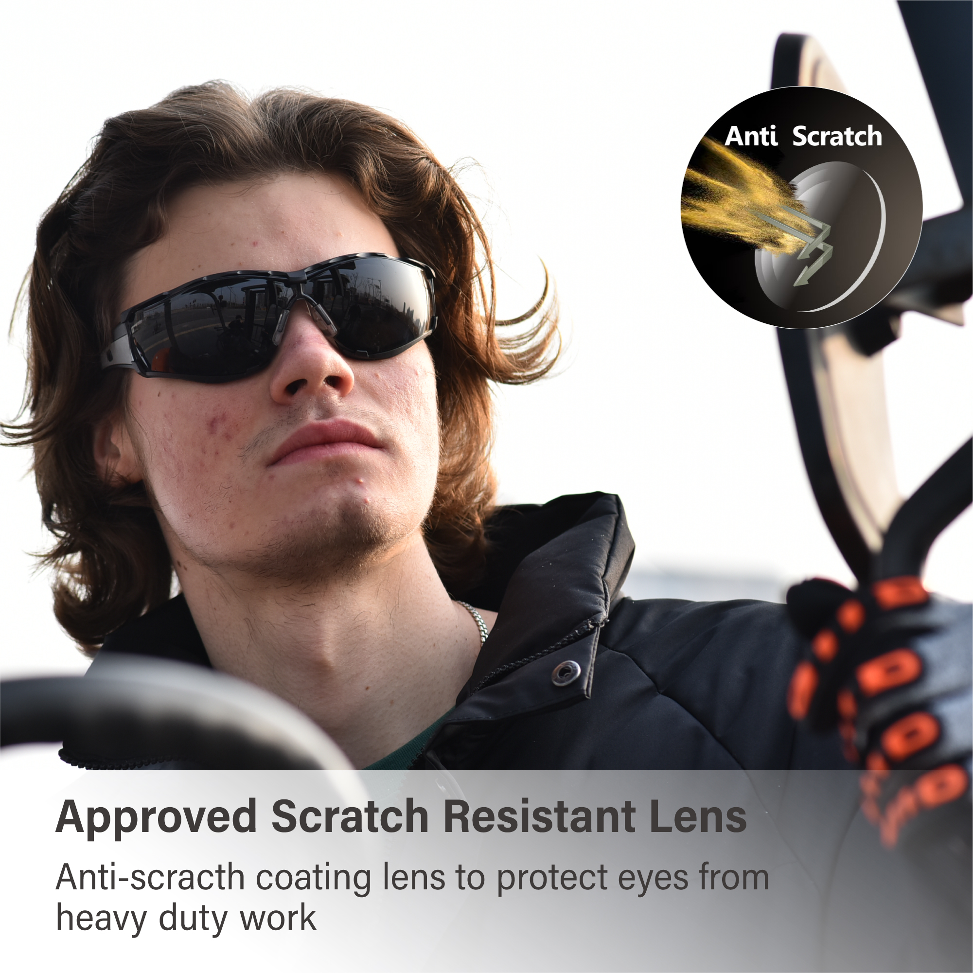 Ready Stock Protective Safety Glasses For Women SG037 Black