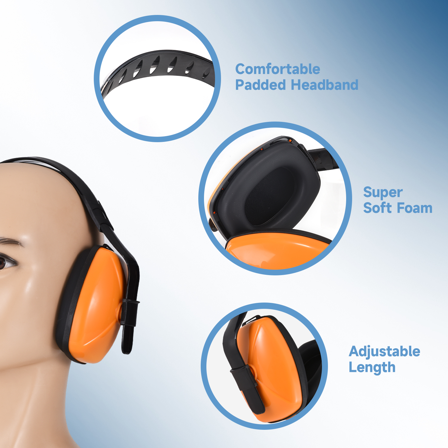 Hearing Protective Ear Muffs EM-5003 Orange