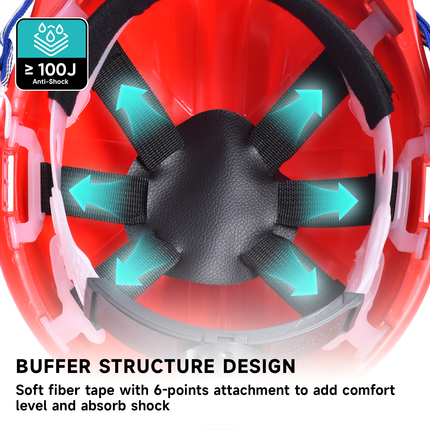 Red Safety Helmet for Construction W-036