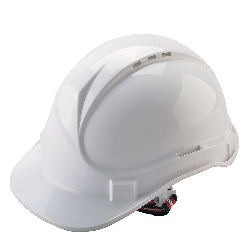 White construction clearance hard hat