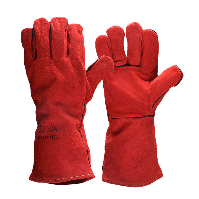Welder Leather Work Gloves FS-H24 Red