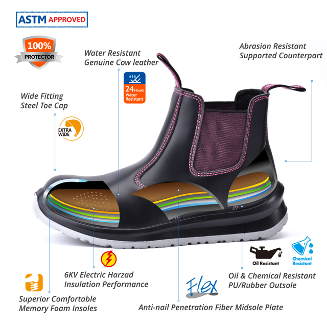 Lady Design Dealer Work Boots M-8025