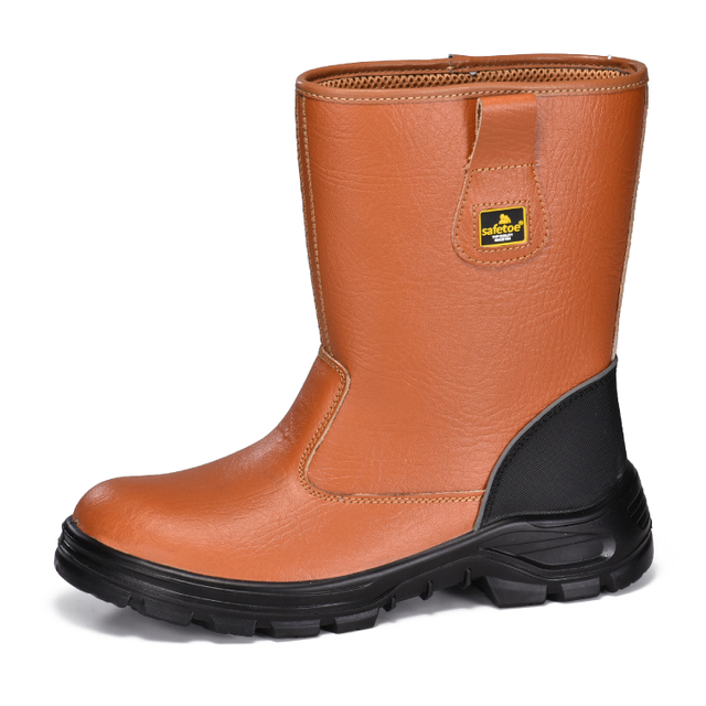 CE Approved Steel Toe Builders Safety Boots H-9430 Brown