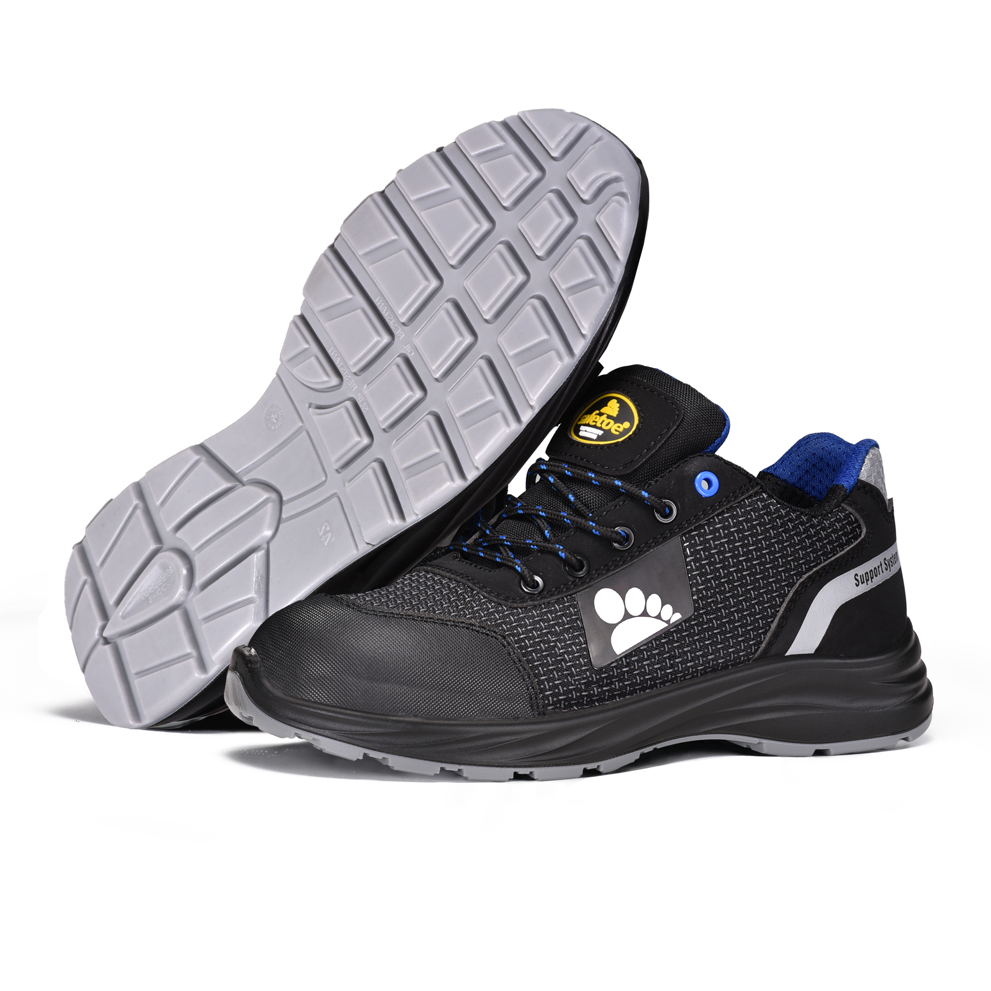 Low Cut Lace-Up Composite Toecap Safety Trainers Men & Women L-7512 blue