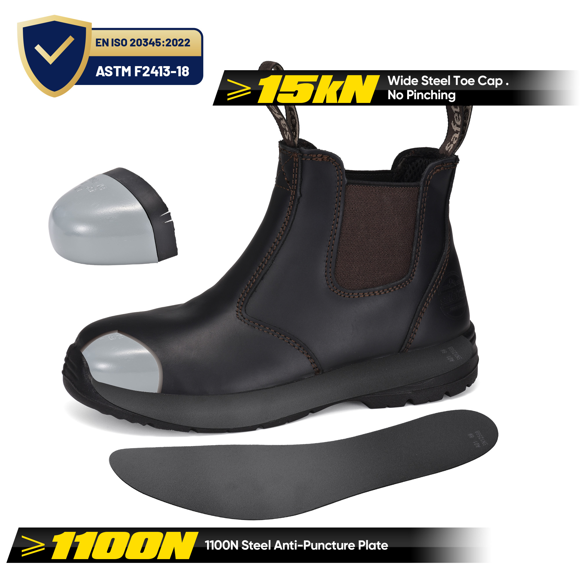 Womens Non Slip Work Shoes Best Composite Toe Pull on Womens Work Boots M-8025W