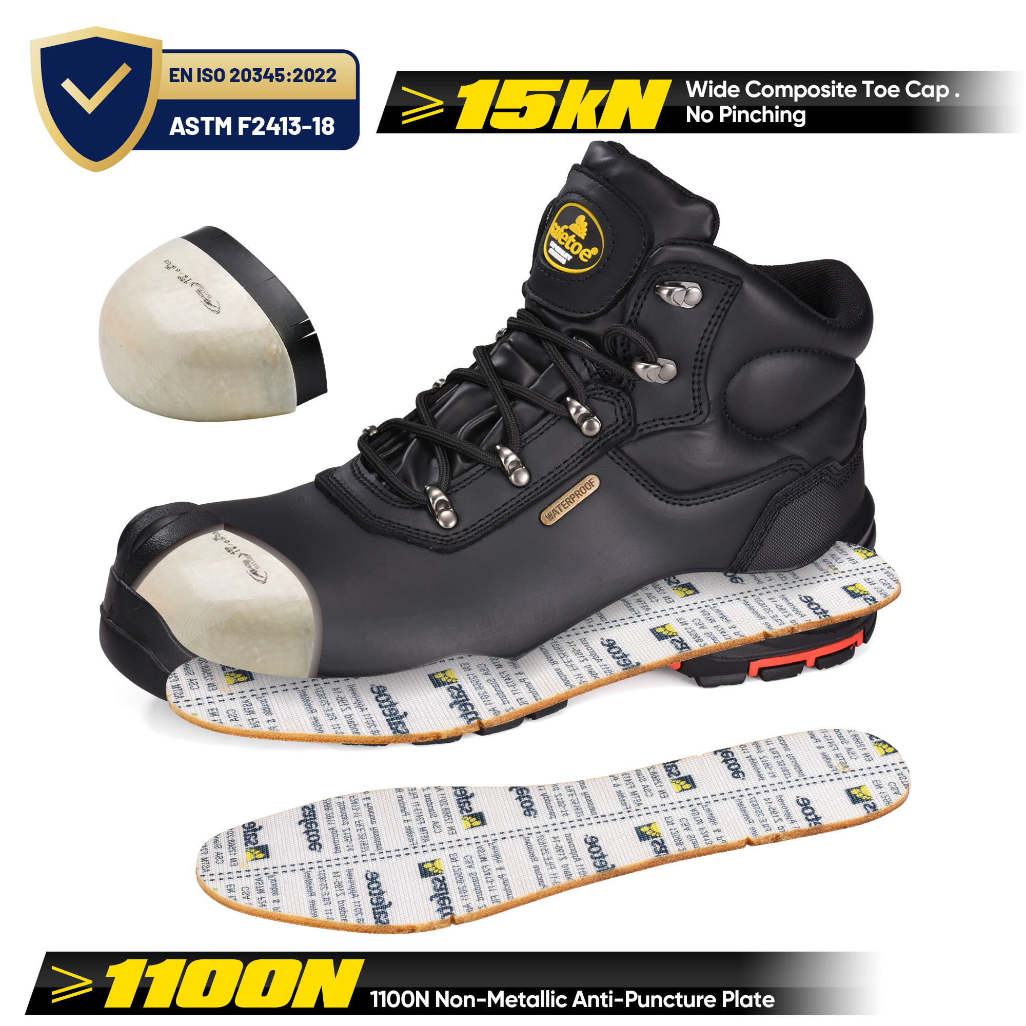 Chemical Resistant Boots Membrane Lining Work Boots with Composite Toe- M-8565