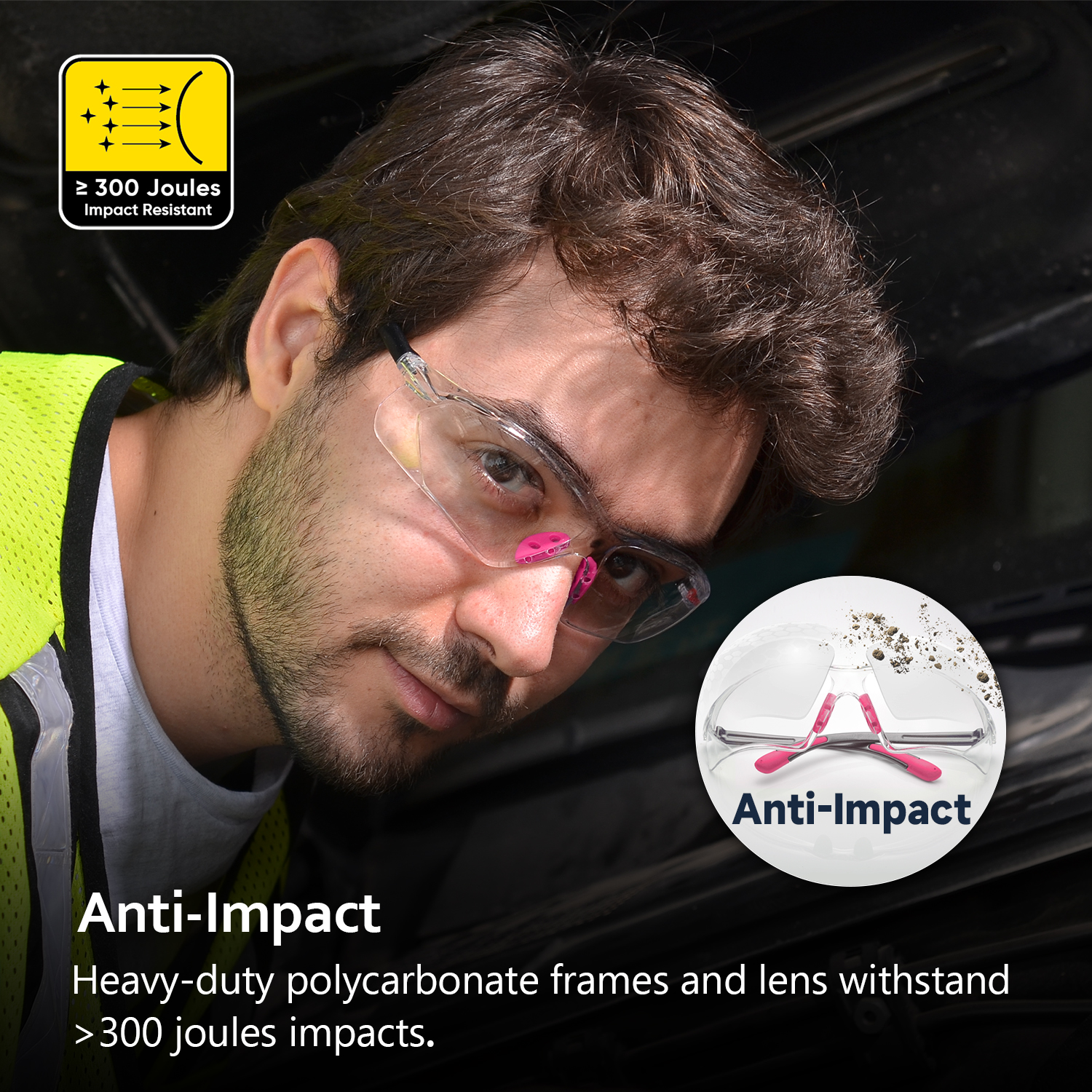 Ready Stock Protective Safety Glasses For Women SG003 Pink