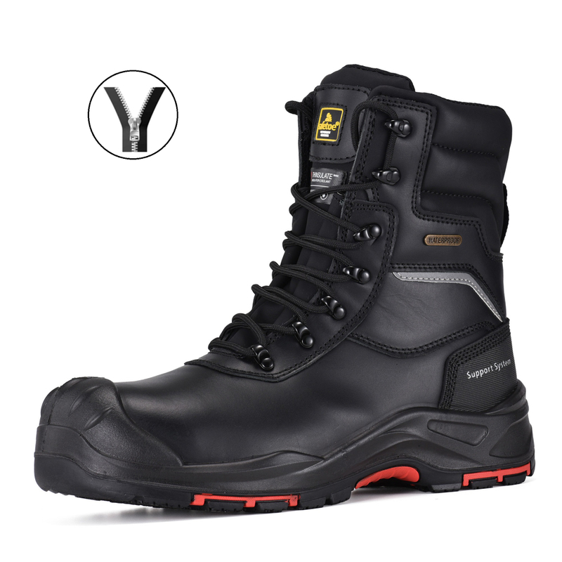 Warm Winter Work Boots Water Resistant For Men Workers H-9552 Zip