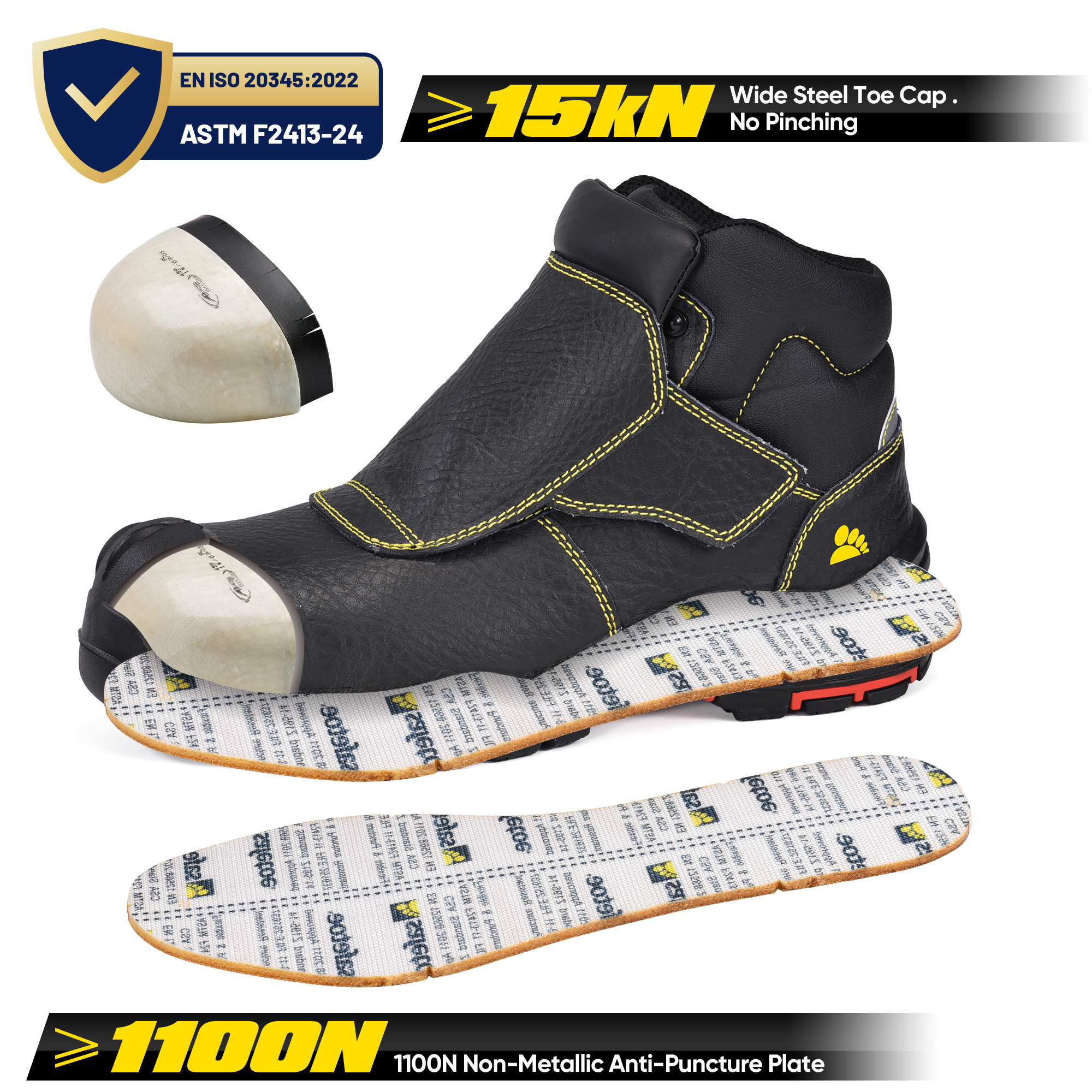 VortiGard™ Non-metallic Composite Toecap Safety Work Welding Boots for Welder Workers M-8387