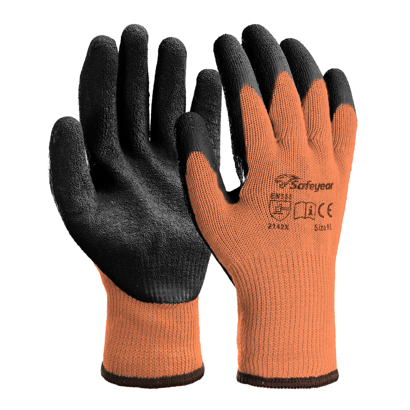 Latex Coated Safety Work Gloves LY-3013 Orange