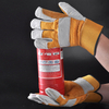 Working Leather Gloves Reinforced Leather Gloves Leather Impact Gloves Cut 5 FL-1015 Yellow