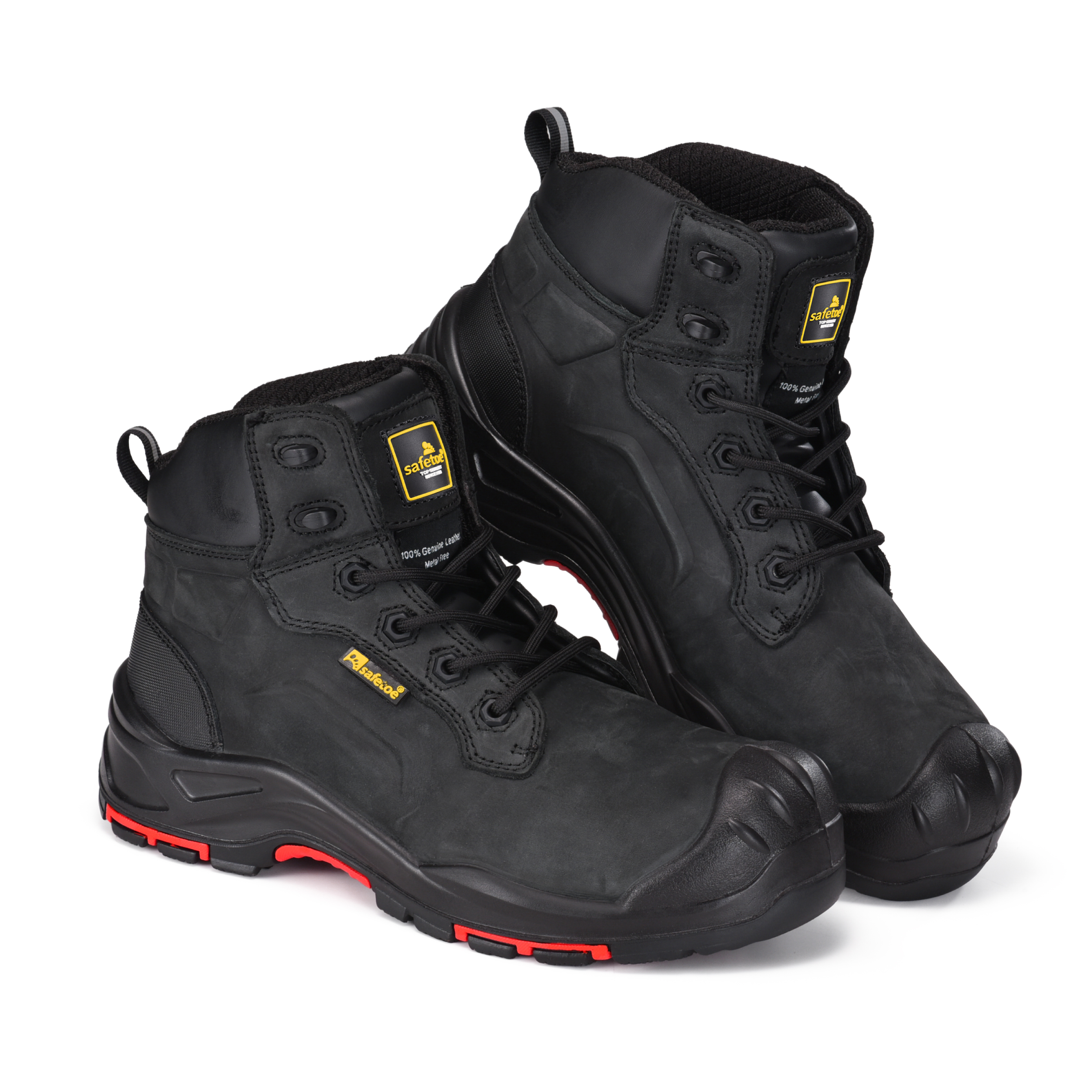 Work Boots Metal Free Oil & Slip Resistant Superior Metal Free Safety Work Boots M-8552 Black