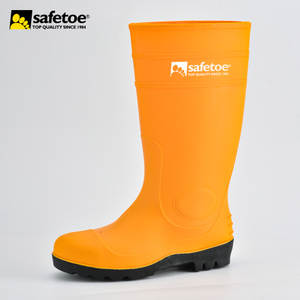 Heavy Duty Steel Toe Rain Boots W-6037 Yellow